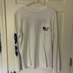 American Flag Vineyard Vines Long Sleeve Tee